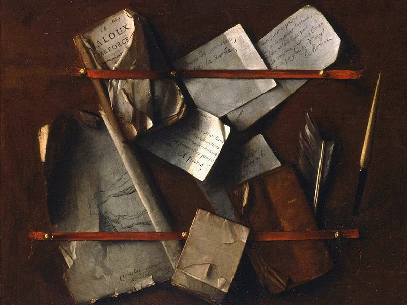 1642-Cornelis van der Meulen - Trompe-l'œil con portalettere